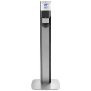 GOJO, PURELL® MESSENGER™ ES6, Silver Panel Floor Stand, 1200ml, Graphite, Automatic Dispenser