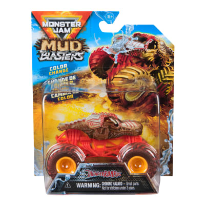 Monster Jam Mud Blasters, ThunderROARus Color Change Monster Jam Truck, 1:64 Die Cast Vehicle, Kids Toys for Boys and Girls 3+