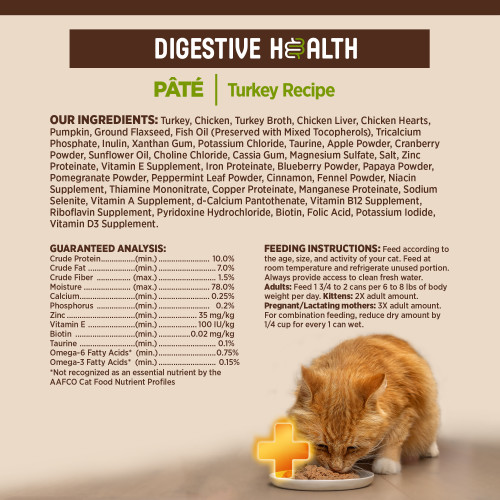 <p>Turkey, Chicken, Turkey Broth, Chicken Liver, Chicken Hearts, Pumpkin, Ground Flaxseed, Fish Oil (Preserved with Mixed Tocopherols), Tricalcium Phosphate, Inulin, Xanthan Gum, Potassium Chloride, Taurine, Apple Powder, Cranberry Powder, Sunflower Oil, Choline Chloride, Cassia Gum, Magnesium Sulfate, Salt, Zinc Proteinate, Vitamin E Supplement, Iron Proteinate, Blueberry Powder, Papaya Powder, Pomegranate Powder, Peppermint Leaf Powder, Cinnamon, Fennel Powder, Niacin Supplement, Thiamine Mononitrate, Copper Proteinate, Manganese Proteinate, Sodium Selenite, Vitamin A Supplement, d-Calcium Pantothenate, Vitamin B12 Supplement, Riboflavin Supplement, Pyridoxine Hydrochloride, Biotin, Folic Acid, Potassium Iodide, Vitamin D3 Supplement.</p>
