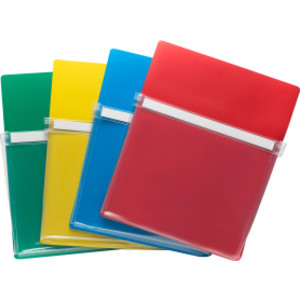 Magnetic Pockets, 9.5"W x 11.75"H, 4 Assorted Colors Per Pack