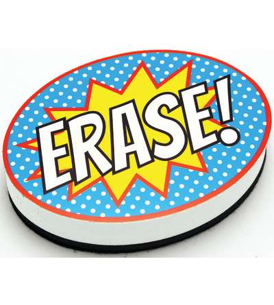 Magnetic Whiteboard Eraser, Superheroes ERASE!