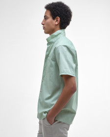 Pigment Dye Slub Short-Sleeved Shirt Seagrass