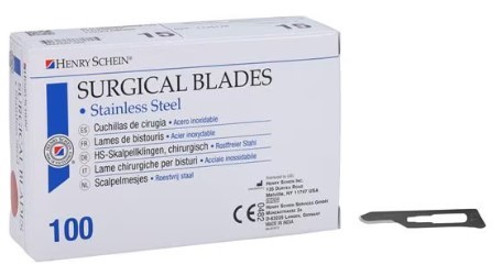 Henry Schein #15 Blades Stainless Steel Sterile