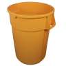Impact, Gator Plus, 44 gal, Plastic, Yellow, Round, Receptacle