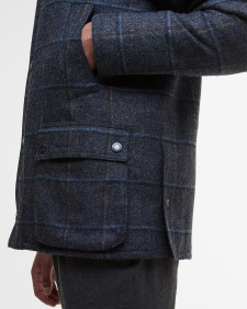 Giacca in lana Bedale con motivo a scacchi Blue