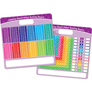 Smart Poly&reg; Educational Activity Busy Board, Dry Erase with Marker, 10-3/4" x 10-3/4", Addition