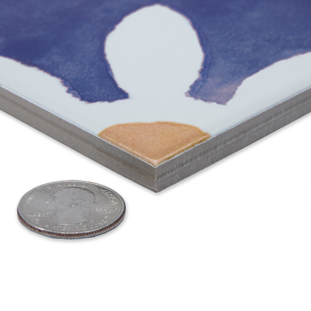 Santorini Coast Blue 9-3/4 in. x 9-3/4 in. Porcelain Floor and Wall Tile