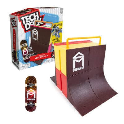 TECH DECK, Vert Wall 2.0, X-Connect Park Creator, Customizable and Buildable Ramp Set with Exclusive Fingerboard, Kids Toy for Boys and Girls Ages 6 and up