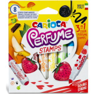 Perfume Stamps Felt Tip Washable Pens - 8 Pieces