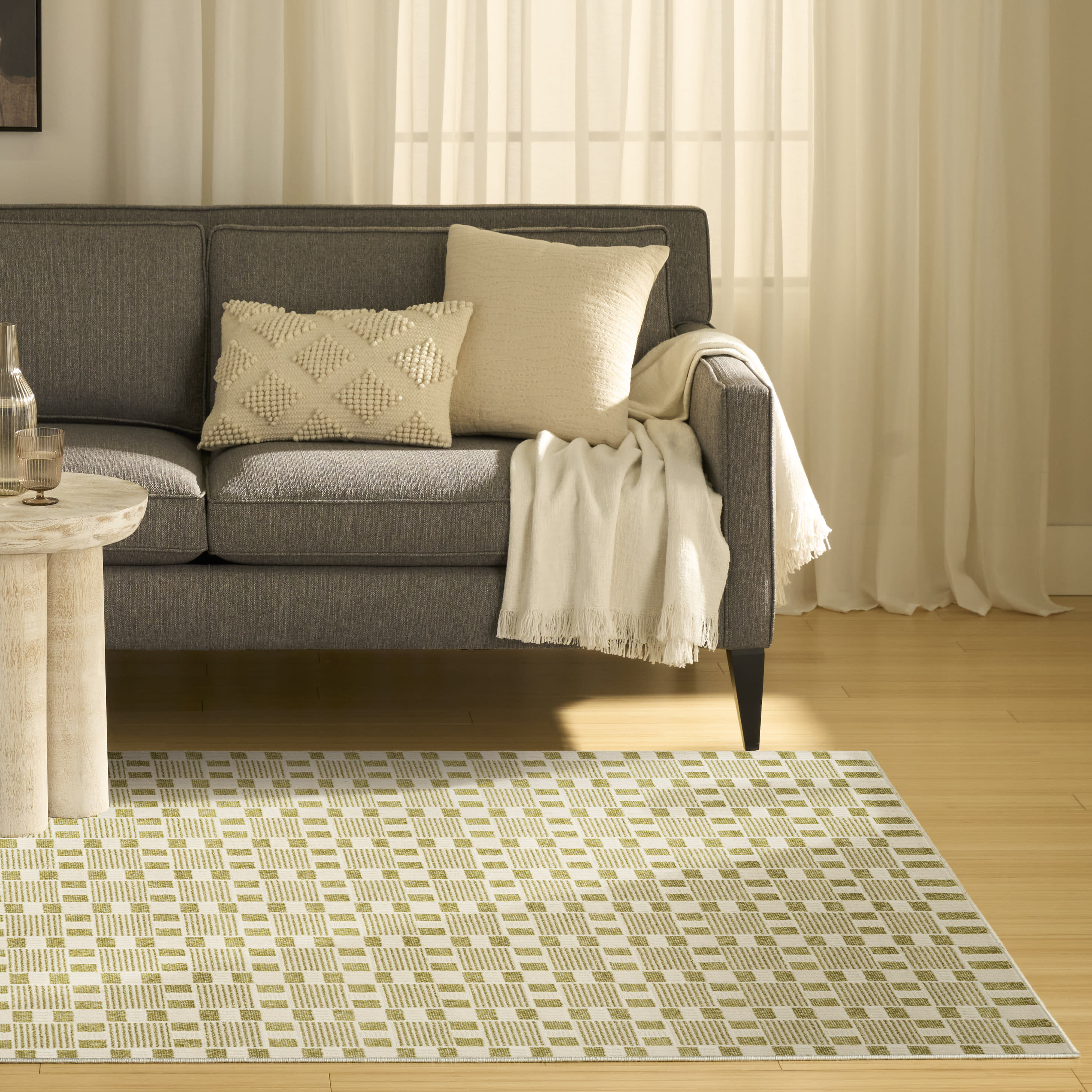 Nourison Nordic 5' x 7' Green Modern Indoor Rug