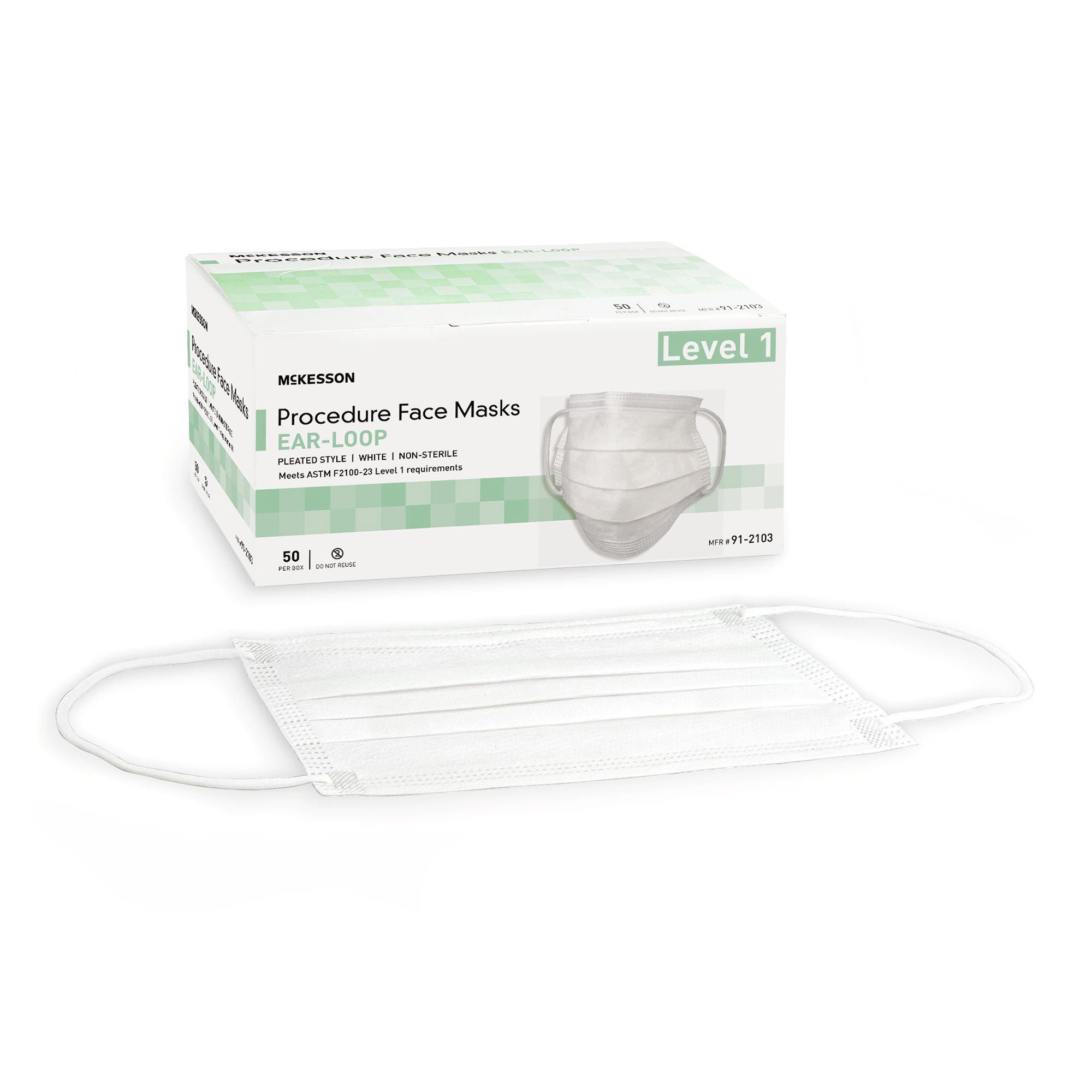 McKesson ASTM Level 1 Medical Face Masks, White