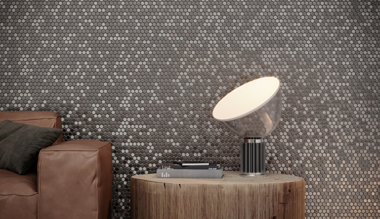 Stainless Steel Penny Round Mosaic