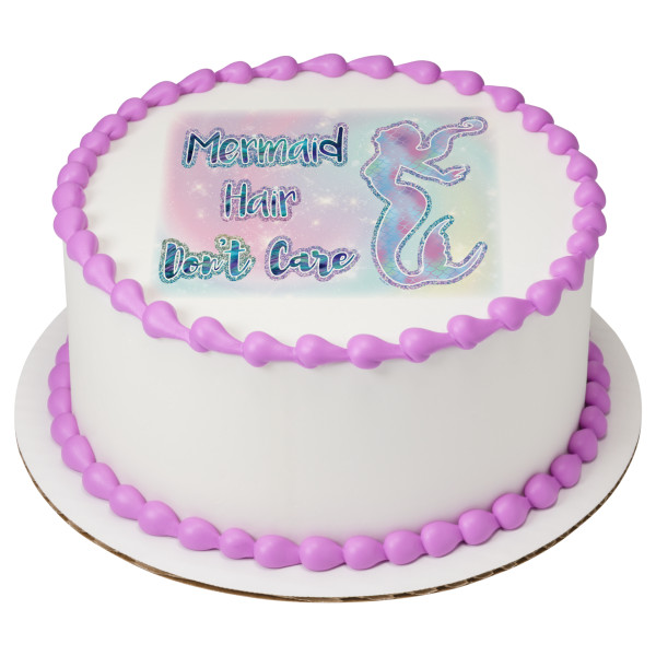 Mermaid Hair Don't Care PhotoCake® Edible Image®