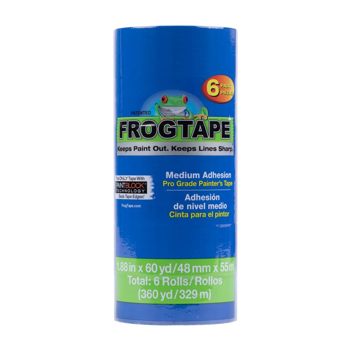 FrogTape® Pro Grade Painter's Tape - Blue, 6 pk, 1.88 in. x 60 yd.