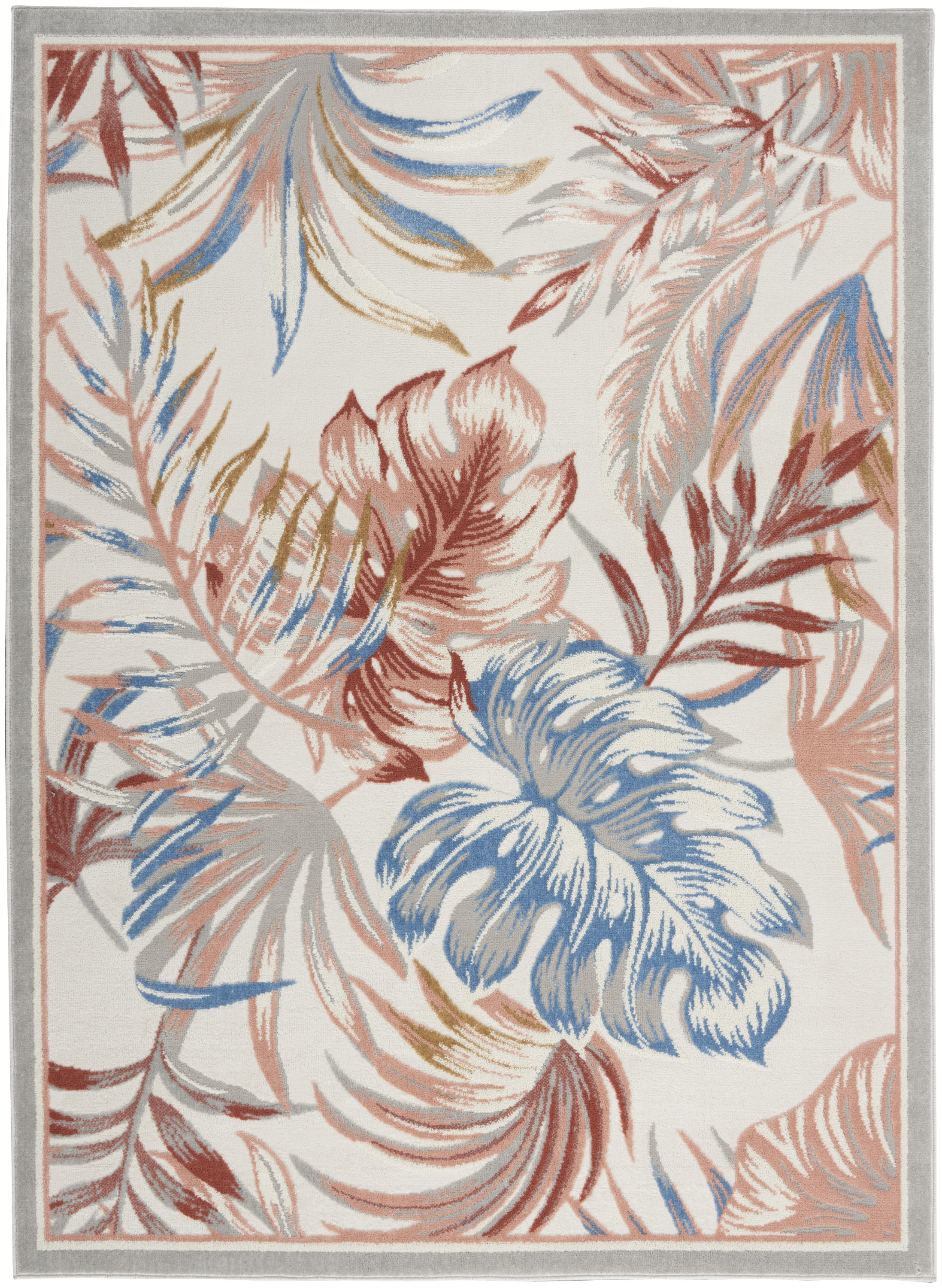 Nourison Seaside 5'3" x 7'3" Multicolor Tropical Indoor Rug