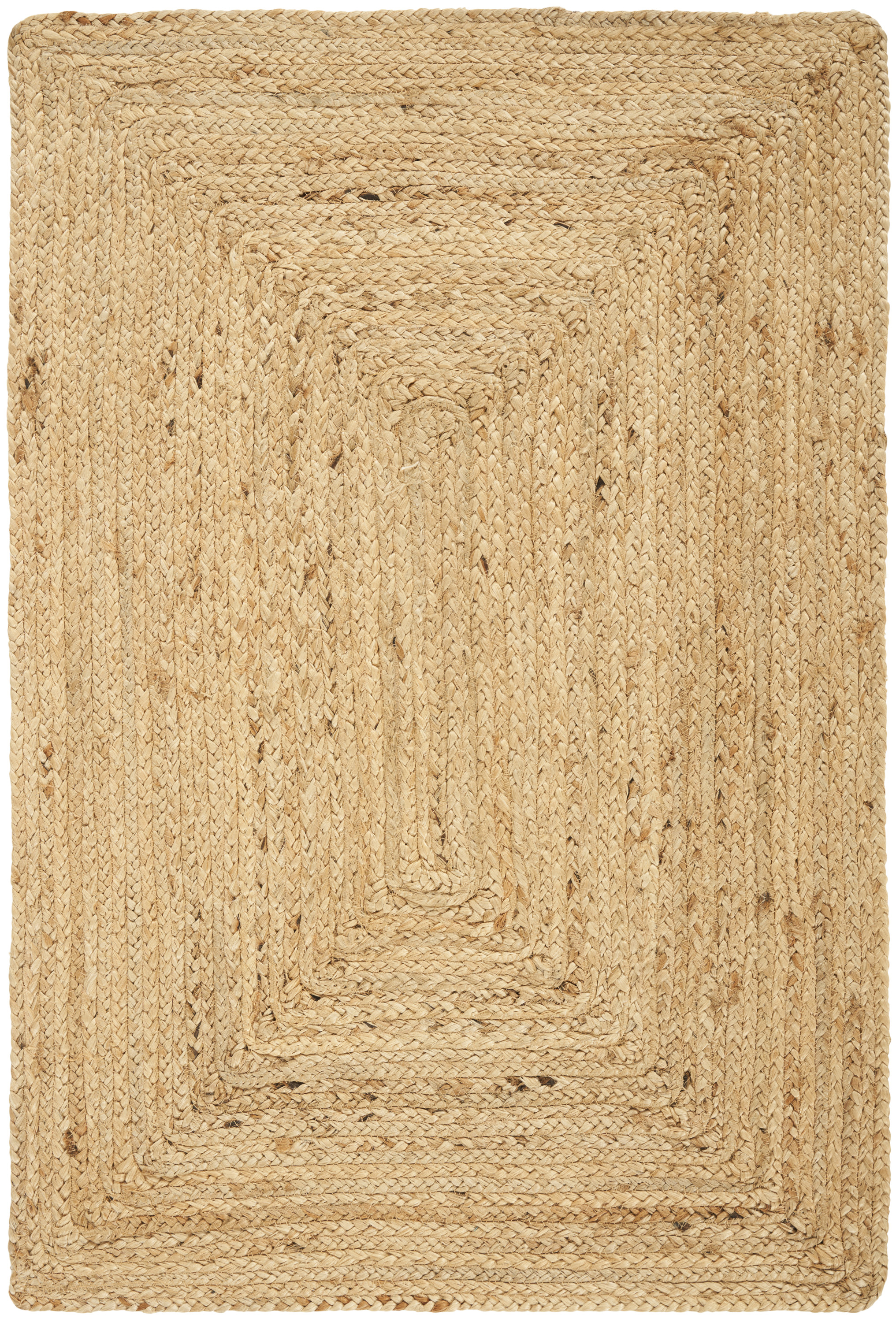 Nourison Natural Jute 2' x 3' Natural Farmhouse Indoor Rug