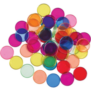 Transparent Plastic Counters - Steel-Ringed - Set of 50
