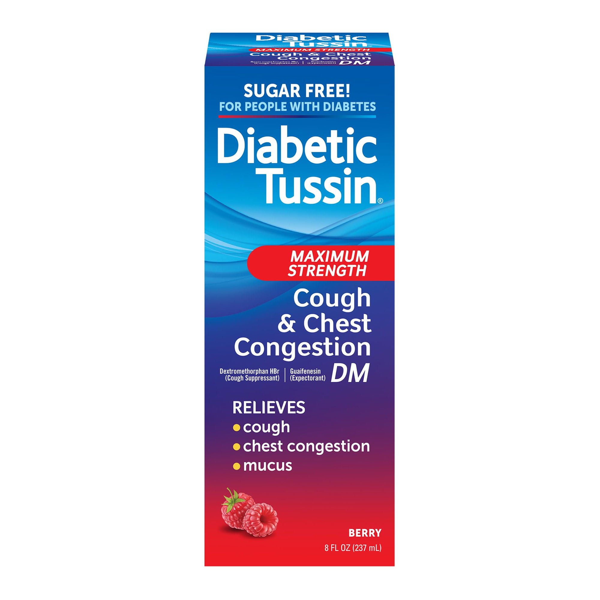 Diabetic Tussin® Max Strength Cough & Chest Congestion Liquid Berry Sugar Free