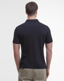 Tartan Pique Polo Shirt Black-Modern