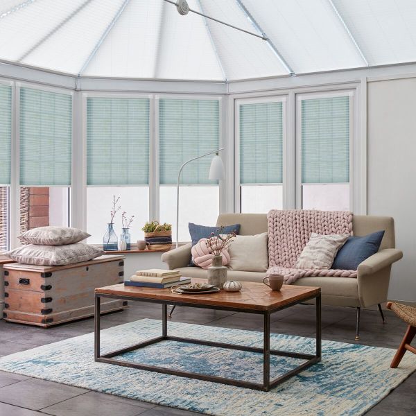 Lumina Sheer Ocean Pleated blind