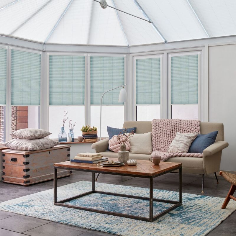 Lumina Sheer Ocean Pleated blind