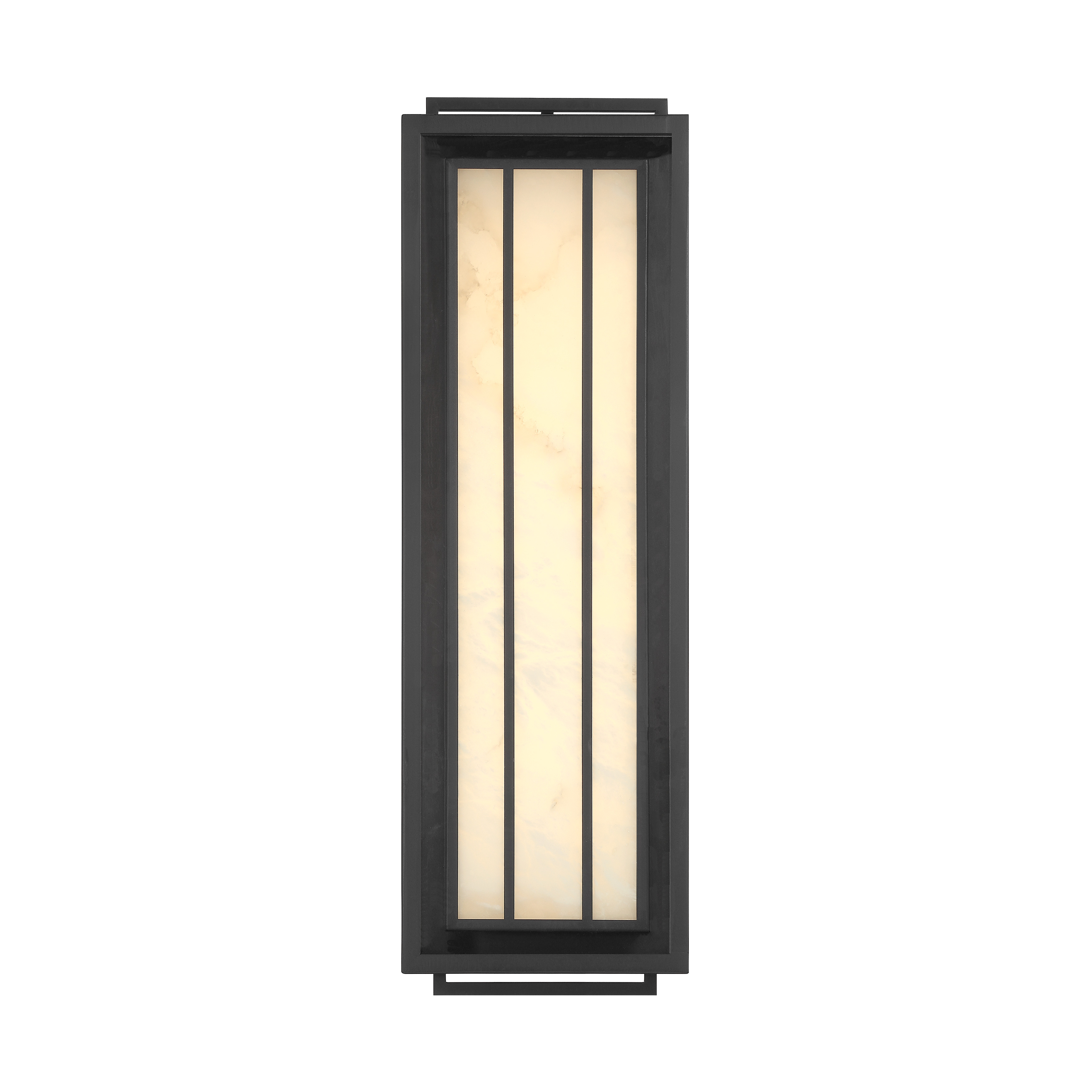 The Eastly combines contemporary design with high-performance LED technology, delivering 2757 lumens through a beautiful alabaster shade. Its substantial 28-inch height makes a bold architectural statement on exterior walls. - alternate view