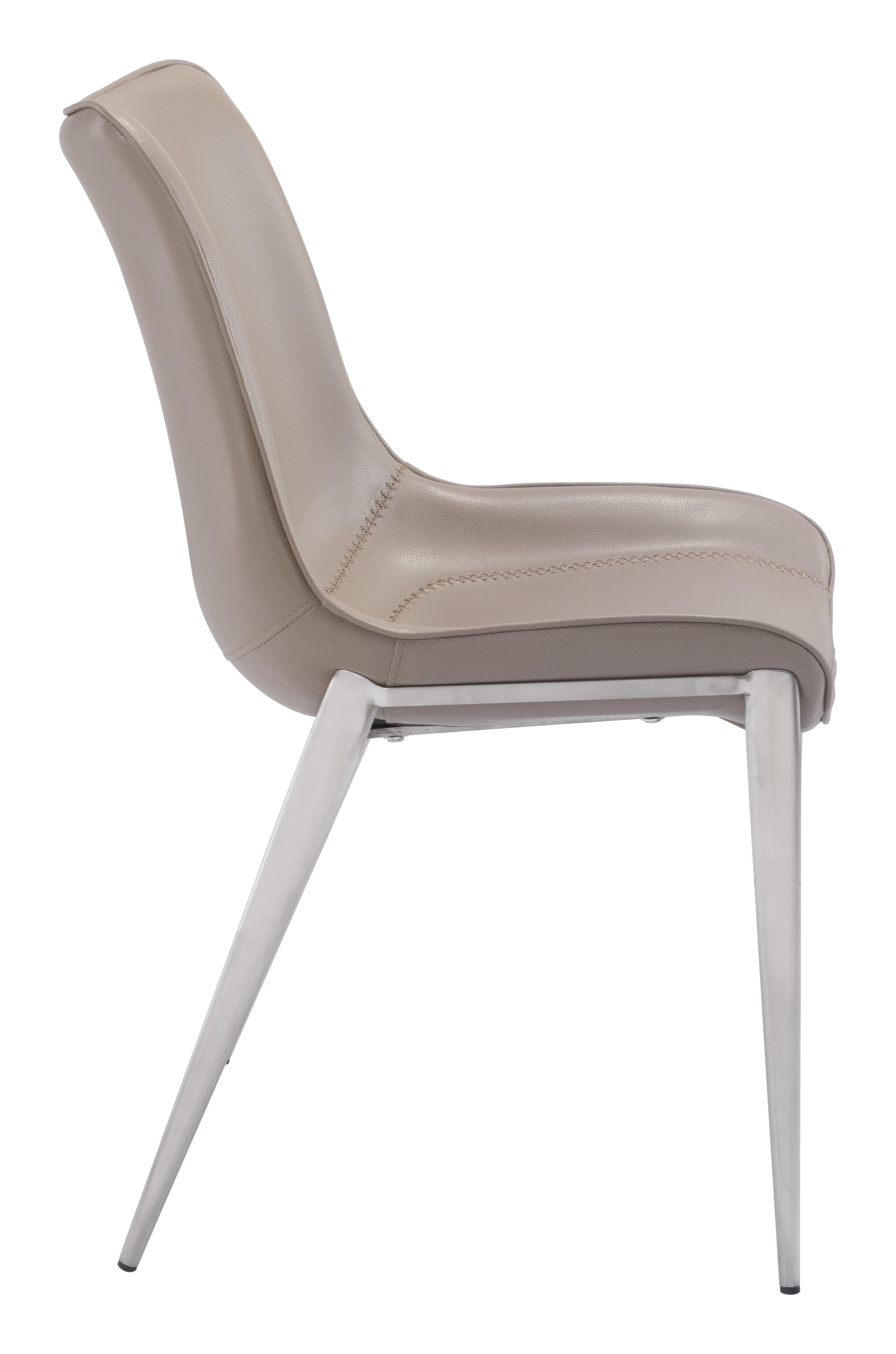 Magnus Dining Chair (Set of 2) Brown & Silver product image
