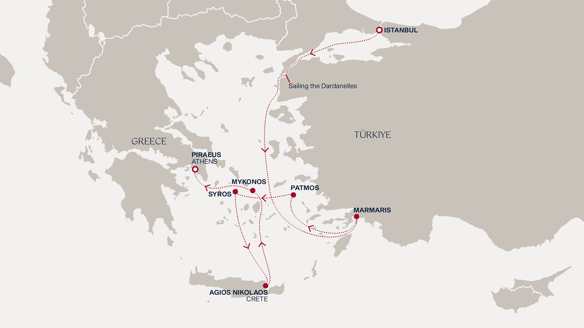 Itinerary map