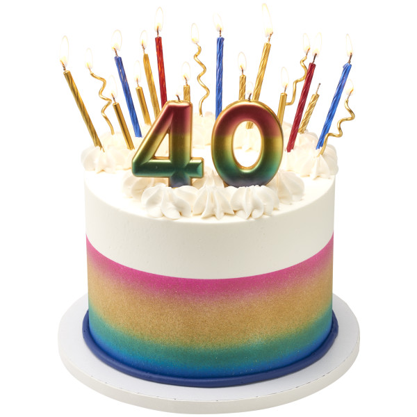Metallic Numeral Candles