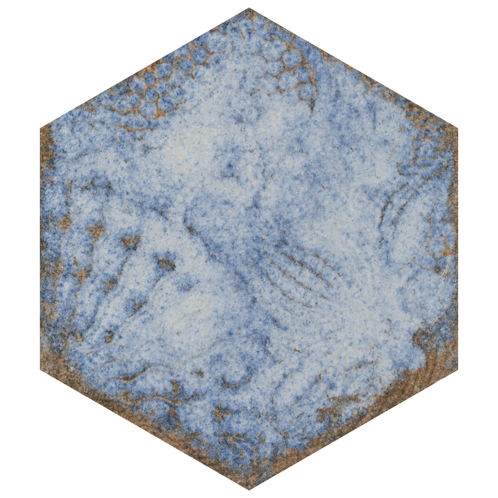 Gaudi React Hex Marina 8-5/8 in. x 9-7/8 in. Porcelain Floor and Wall Tile