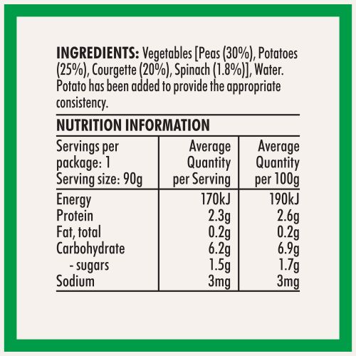  Wattie's® First Tastes™ Green Veggies 90g 4-6+ months 