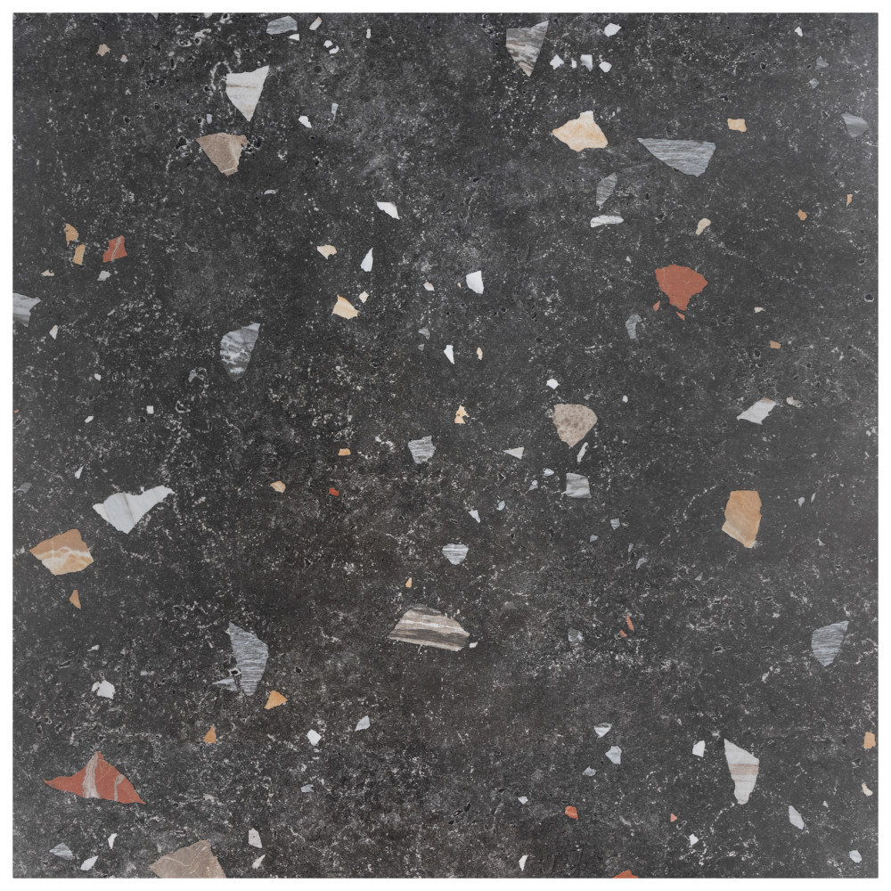 Sonar Black 25-5/8 in. x 25-5/8 in. Porcelain Floor and Wall Tile