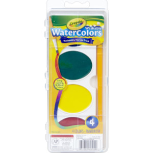 Jumbo Washable Watercolor Set, 4 Colors