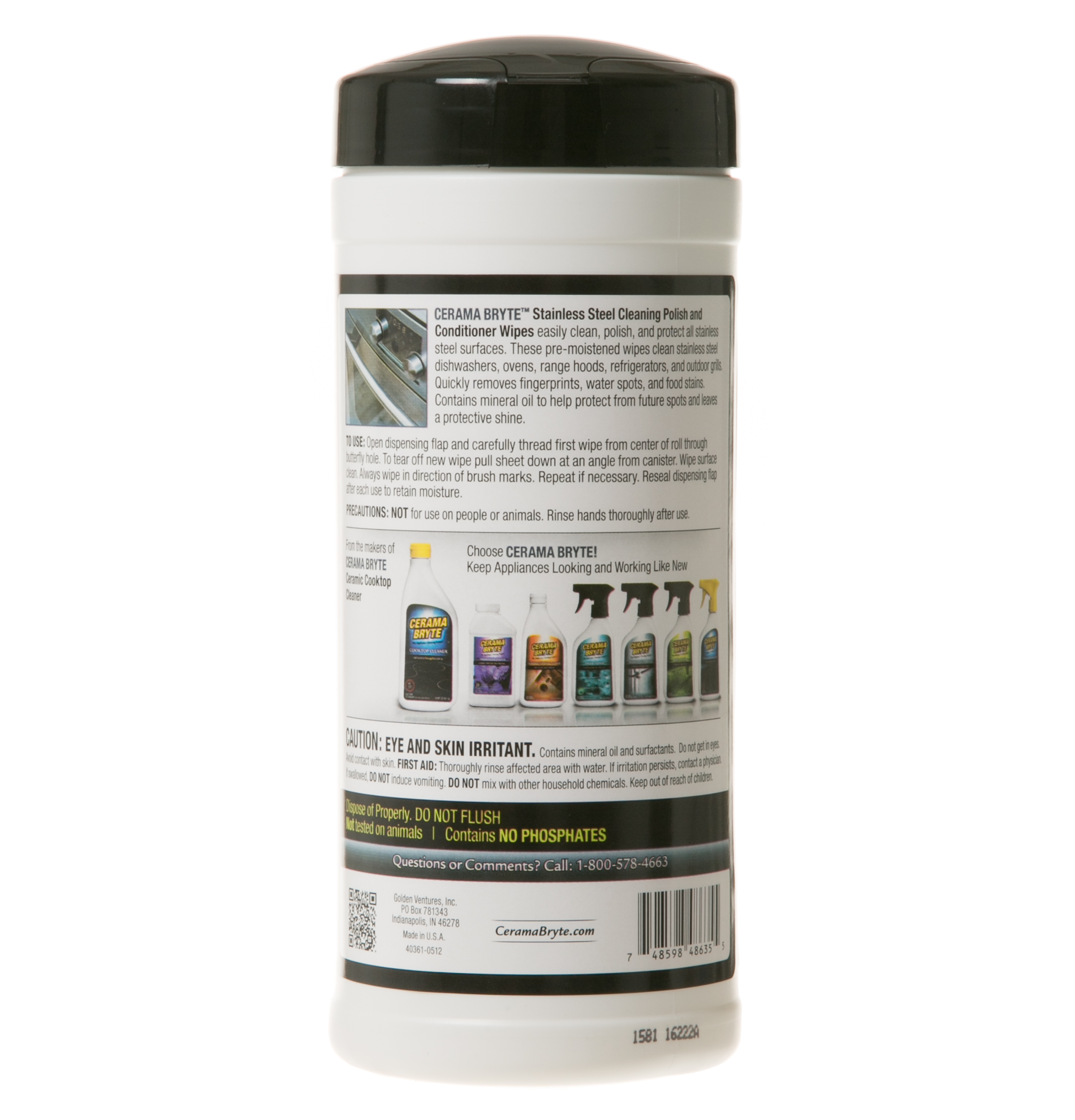 Cerama Bryte Stainless Steel Wipes &mdash; Model #: WX10X10004