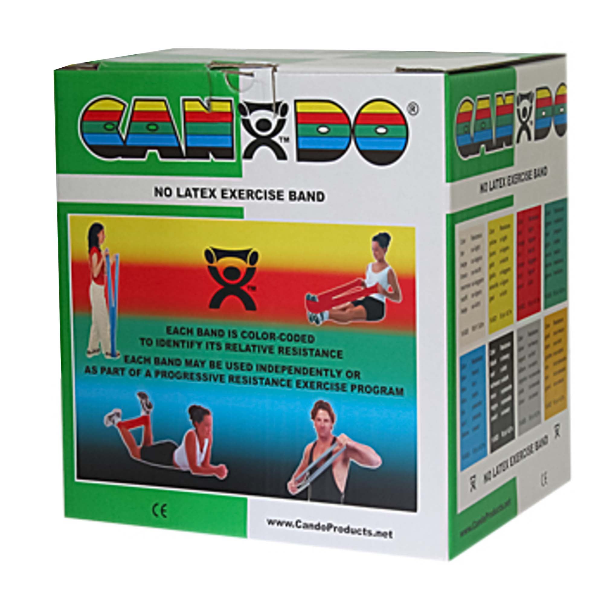 CanDo® Exercise Resistance Band, Green, 5 Inch x 25 Yard, Medium Resistance