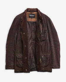 Barbour Re-Loved Corbridge Waxed Jacket - Size XL Rustic