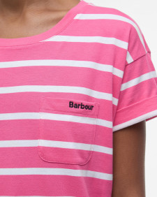 Otterburn Striped T-Shirt Dress Rose Pink/White