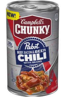 Pabst® Beef, Bacon & Beer Chili with Beans