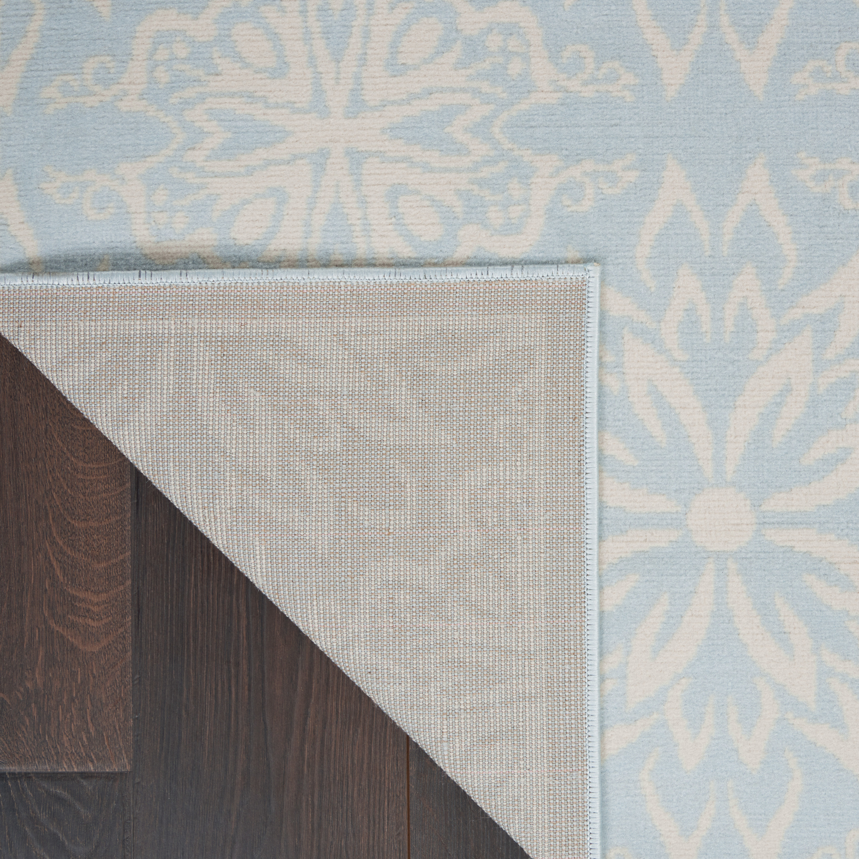 Nourison Jubilant 5'3" x 7'3" Ivory Light Blue Farmhouse Indoor Rug