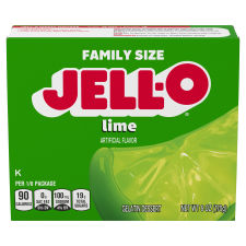 JELL-O Lime Gelatin Dessert, 6 oz Box