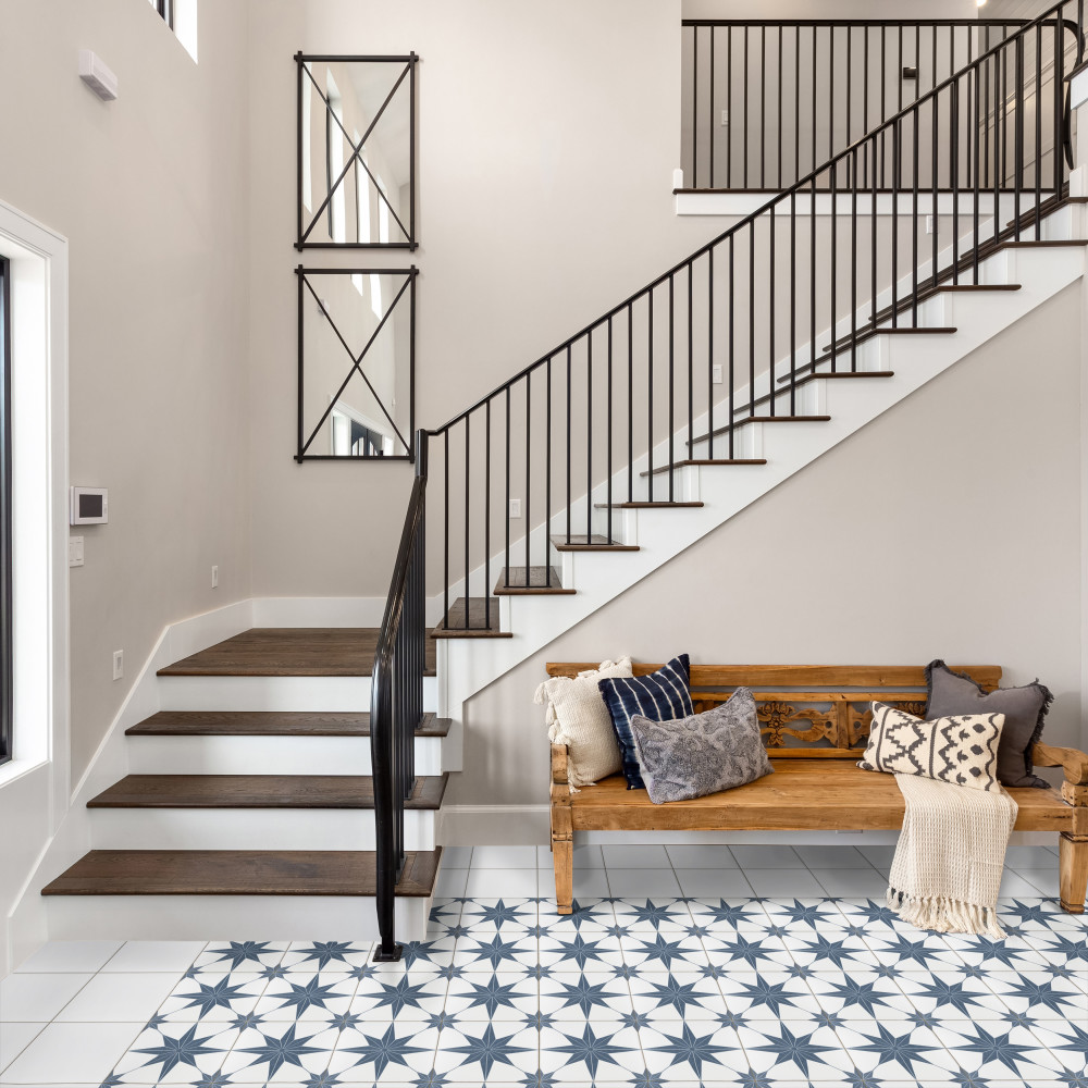 Stella Azul 9-3/4 in. x 9-3/4 in. Porcelain Floor and Wall Tile