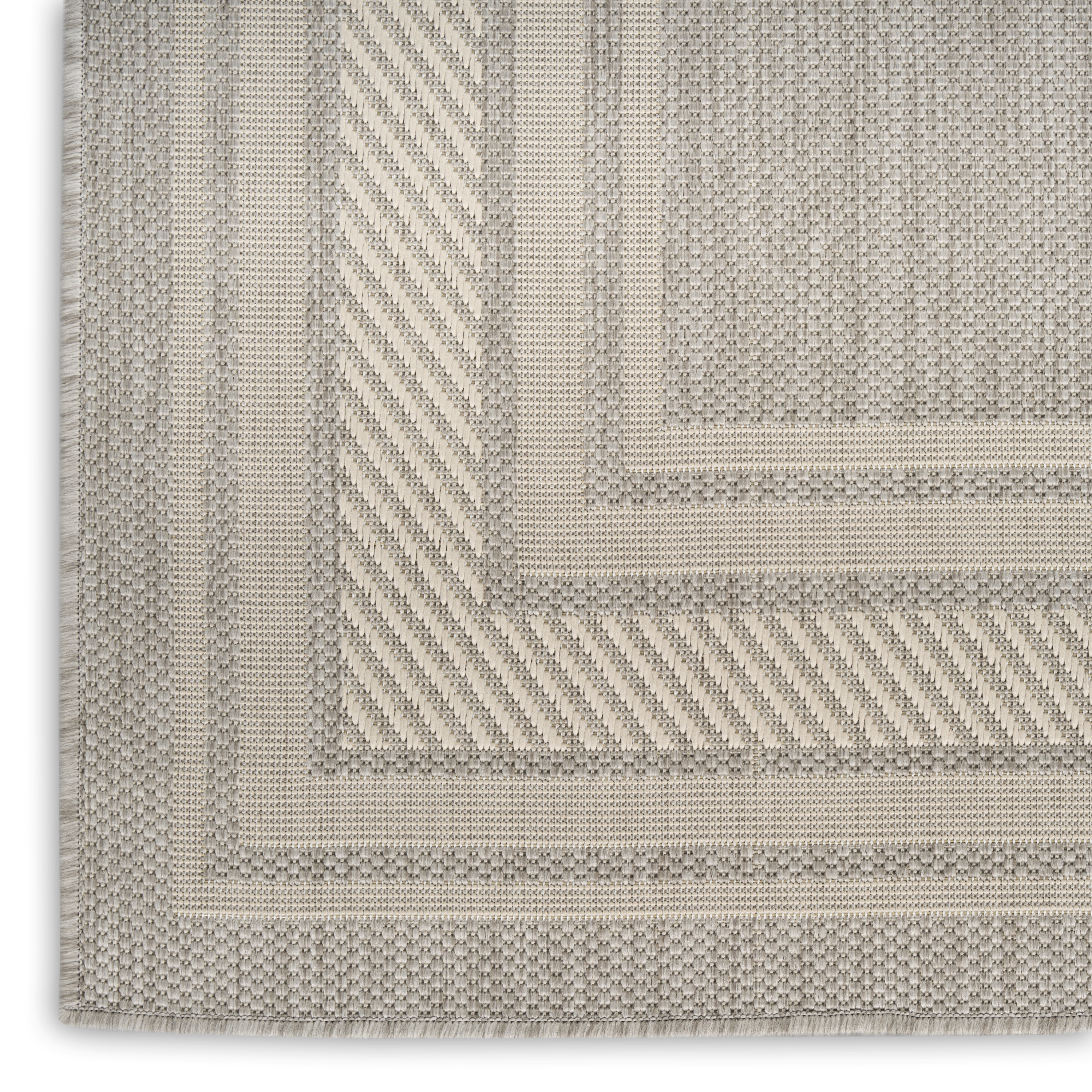 Nourison Horizon Indoor/Outdoor 4' x 6' Grey Modern Rug
