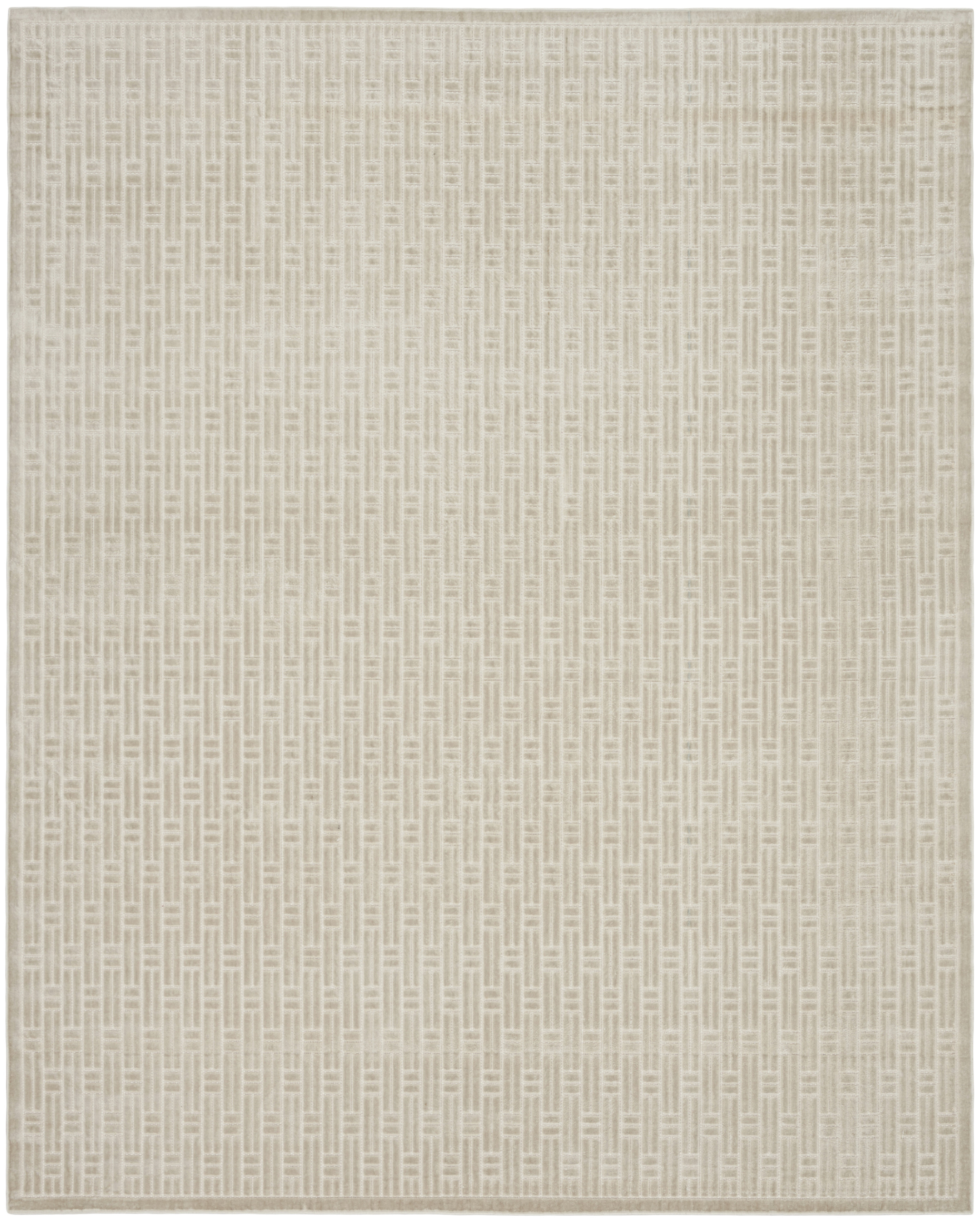 Nourison Washable Charm 8' x 10' Silver Ivory Modern Indoor Rug