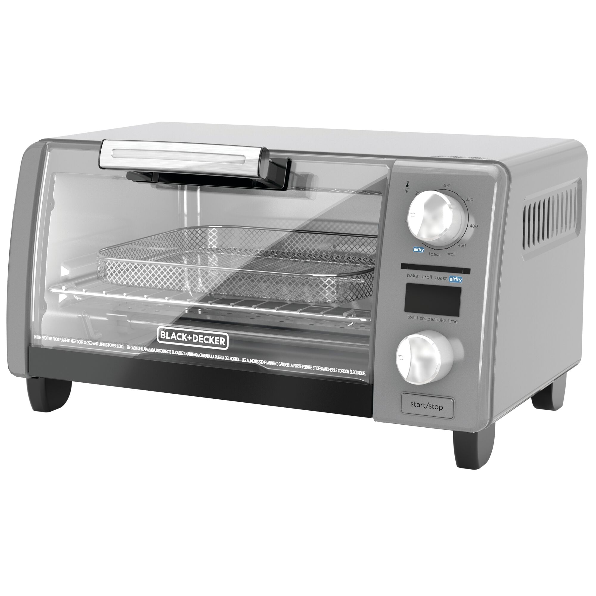 Crisp N Bake Air Fry Digital 4 Slice Toaster Oven.