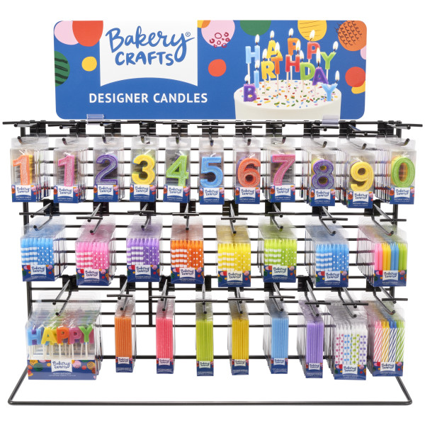 Mini Glitter Numeral Assortment Candle Assortment (Rack Not Included)