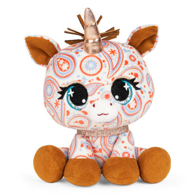 P.Lushes Designer Fashion Pets Sally Mustang Unicorn Premium Stuffed Animal Soft Plush, Paisley, 6”