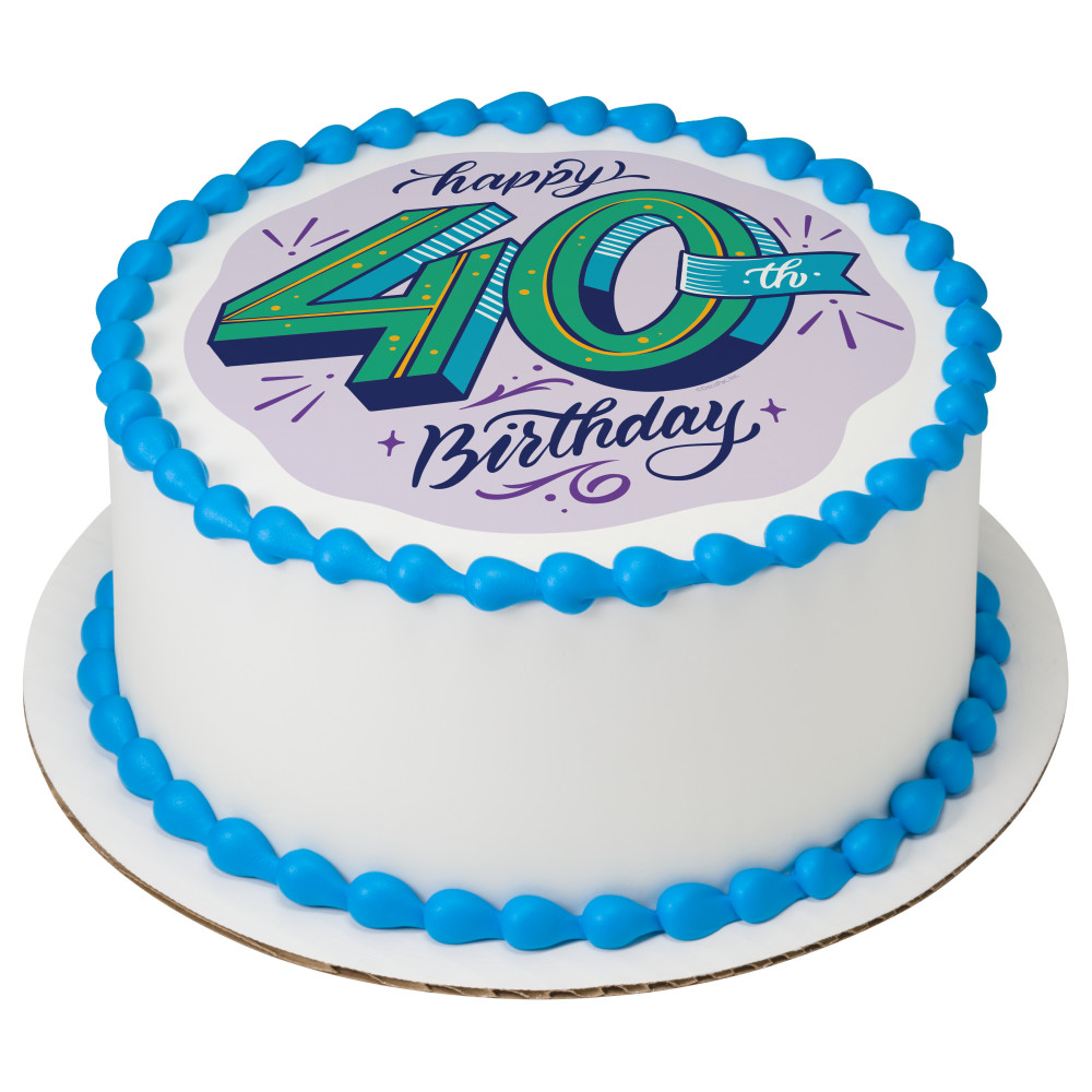 Order 40th Birthday Edible Image® by PhotoCake® Cake from ALBERTSONS ...