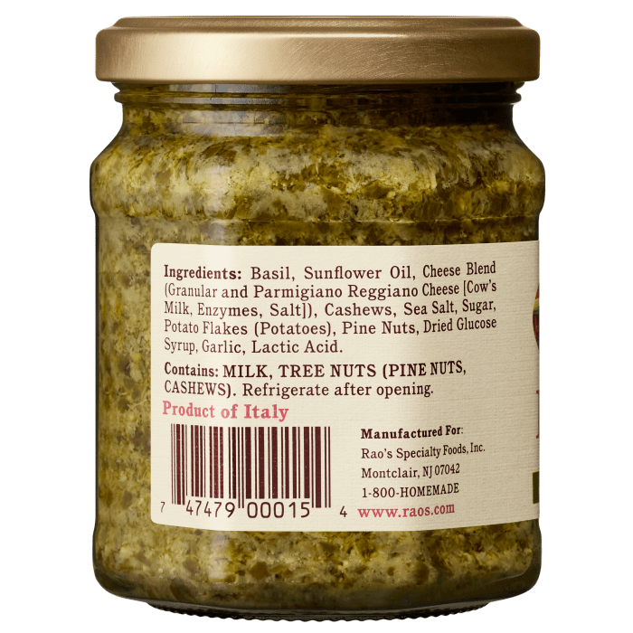 Basil Pesto Sauce, 6.7 oz - Left Image