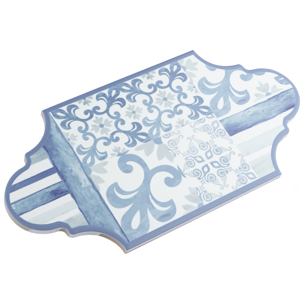 Royal Garden Provenzal Blue 6-1/4 in. x 12-3/4 in. Porcelain Floor and Wall Tile