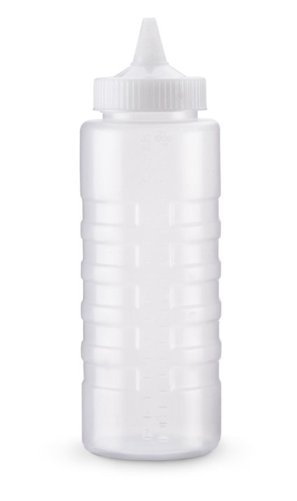 32-ounce Traex® Color Mate clear closeable single-tip squeeze dispenser